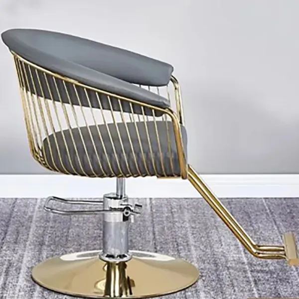 Luxury Gold Salon Chair Barbershop Portable Barber Beauty Salon Chair Swivel Equipment Cadeira De Barbeiro Commercial Furniture