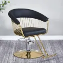 Luxury Gold Salon Chair Barbershop Portable Barber Beauty Salon Chair Swivel Equipment Cadeira De Barbeiro Commercial Furniture