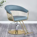 Luxury Gold Salon Chair Barbershop Portable Barber Beauty Salon Chair Swivel Equipment Cadeira De Barbeiro Commercial Furniture