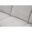 Furniture Polyester Fabric Sectional Sofa With Ottoman-Light Gray Living Room Home