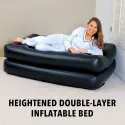 Inflatable Sofa Lounge Chair Soft Folding Multifunctional Air Bed for Living Room Beach Backyard Camping