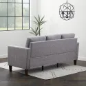 Soft Cushion Sofa - Living Room Sofa - Living Room Furniture- Small Sofa - Three Seats-Straight Arm Modern Soft Cushion Armchair