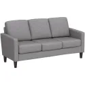 Soft Cushion Sofa - Living Room Sofa - Living Room Furniture- Small Sofa - Three Seats-Straight Arm Modern Soft Cushion Armchair