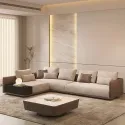 Minimalist large-sized imperial concubine fabric sofa Italian light luxury cream style living room creative module leather and f