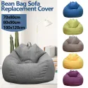 No Stuffed Gray Bean Bag Chair Giant Beanbag Pouf Sofa Bed Puff Ottoman Futon Room Seat Tatami Relax Lounge Furniture