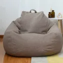 No Stuffed Gray Bean Bag Chair Giant Beanbag Pouf Sofa Bed Puff Ottoman Futon Room Seat Tatami Relax Lounge Furniture