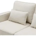 Sectional Sofa with Storage Device, Cup Holder, Double USB Port Linen Cushion Sofa for Apartment Living Room Set