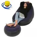 Inflatable Portable Sofa Folding Lazy Bean Bag Sofas Chair Pouf Puff Couch Tatami Living Room Footstool Inflatable Bed Set