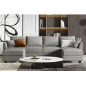 Shaped Couch with Storage, Modular Sectional Sofa for Living Room, Grey