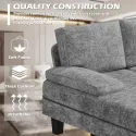 Convertible Sectional Sofa Couch Loveseat Modern Chenille Fabric U-Shaped Hall Sofas Living Luxury Modular Room Furniture Home