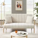 2023 New Upholstered Velvet Futon 2-Seat Living Room Sofa