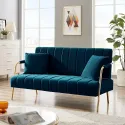 2023 New Upholstered Velvet Futon 2-Seat Living Room Sofa