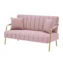 2023 New Upholstered Velvet Futon 2-Seat Living Room Sofa