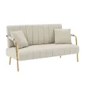 2023 New Upholstered Velvet Futon 2-Seat Living Room Sofa