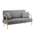 2023 New Upholstered Velvet Futon 2-Seat Living Room Sofa