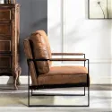 Furniture Direct Classic Mid Century Modern Accent Chair with Durable Square Metal Frame, Armchair for Living Room, Bedroom