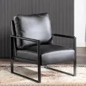 Furniture Direct Classic Mid Century Modern Accent Chair with Durable Square Metal Frame, Armchair for Living Room, Bedroom