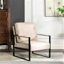 Furniture Direct Classic Mid Century Modern Accent Chair with Durable Square Metal Frame, Armchair for Living Room, Bedroom