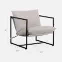 Living room lounge chair armchair with metal frame with crushed foam cushioning house living room armchair furniture home