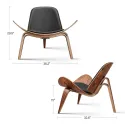 Living Room Chairs Nordic Solid Wood Leisure Chair Creative Simple Modern Designer Single Sofa Chair Aircraft Shell Chair