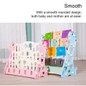 Children Furniture Cartoon Bookshelf Storage Racks Bookcase Smooth Plastic Toys Lovely Book Shelf Large Capacity