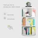 wooden bookshelf bookcase kids modern storage revolving bookshelf