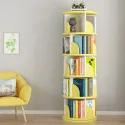 wooden bookshelf bookcase kids modern storage revolving bookshelf