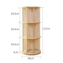 Solid Wood Rotating Bookcase Furniture for Children Home Multi-layer Storage Bookshelf Library Bookrack Kids Toy Storage Shelf