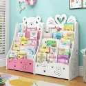 Wall Bookshelf Storage Shelve For Kids Simple Home Landing Baby Toy Cartoon Picture Book Storage Of Bookcase Children Book Shelf