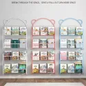 Simple Metal Bookshelves Study Bedroom Furniture Kids Student's Picture Book Storage Rack Save Space Wall Hanging Shelf Bookcase