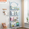 Simple Metal Bookshelves Study Bedroom Furniture Kids Student's Picture Book Storage Rack Save Space Wall Hanging Shelf Bookcase