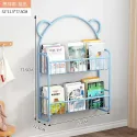 Simple Metal Bookshelves Study Bedroom Furniture Kids Student's Picture Book Storage Rack Save Space Wall Hanging Shelf Bookcase