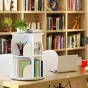 Rotating Bookshelf 360 Display Floor Standing Bookcase Storage For Kids &Adults Bookcase Organizer