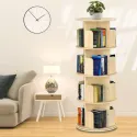 Cuguords Rotating Bookshelf Tower, 360 Display Spinning Bookshelf, 4 Tier Revolving Bookcase for Kids&Adults, Rotating Bookcase