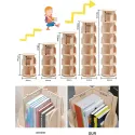 Rotating Solid Wooden Bookshelf Children 360° Rotating Bookcase 2/3/4/5 Layers Storage Locker Cat Pattern Family Book Corner