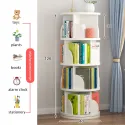 Four-Layer Floor Shelf 360°Rotating Bookshelf Children's Picture Book Rack Multi-Color Optional