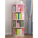 Four-Layer Floor Shelf 360°Rotating Bookshelf Children's Picture Book Rack Multi-Color Optional