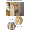 Heehee Rotating Bookshelf 360 Display Floor Standing Bookcase Storage Rack Children's Bookshelf, Wood Book Shelf Organizer