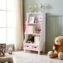 Children Bookcase with Drawers Storage Cabinet for Kids Bookshelf Wooden Book Display Organizer Bedroom Nurs