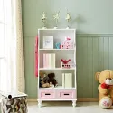 Children Bookcase with Drawers Storage Cabinet for Kids Bookshelf Wooden Book Display Organizer Bedroom Nurs