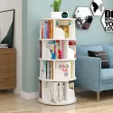 4 Layers New Modern Room Simple Household Space-saving Storage Bookcase Revolving Round Children Rotating Bookshelf