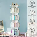 Rotating Children Bookcase Display Bookshelf Organizer Floor Standing Book Shelf Dollhouse Bookcase