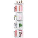 Rotating Children Bookcase Display Bookshelf Organizer Floor Standing Book Shelf Dollhouse Bookcase