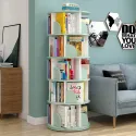 New Modern Room Simple Household Space-saving Storage Bookcase Revolving Round Children Rotating Bookshelf