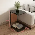 Side table, mobile coffee table, simple small table, small square , sofa, side , bedside table End Tables