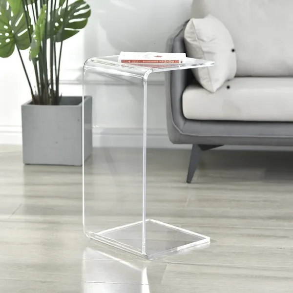 Acrylic Sofa Tables C-type Side Coffee Table Living Room Bay Window Computer Table Bedroom Corner Stand Balcony Storage