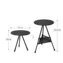 Telescopic Folding Round Table Outdoor Three-legged Dining Table Portable Aluminum Alloy Coffee Table Hike Picnic Liftable Table