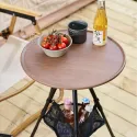 Telescopic Folding Round Table Outdoor Three-legged Dining Table Portable Aluminum Alloy Coffee Table Hike Picnic Liftable Table