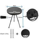 Telescopic Folding Round Table Outdoor Three-legged Dining Table Portable Aluminum Alloy Coffee Table Hike Picnic Liftable Table