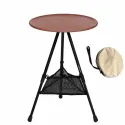 Telescopic Folding Round Table Outdoor Three-legged Dining Table Portable Aluminum Alloy Coffee Table Hike Picnic Liftable Table